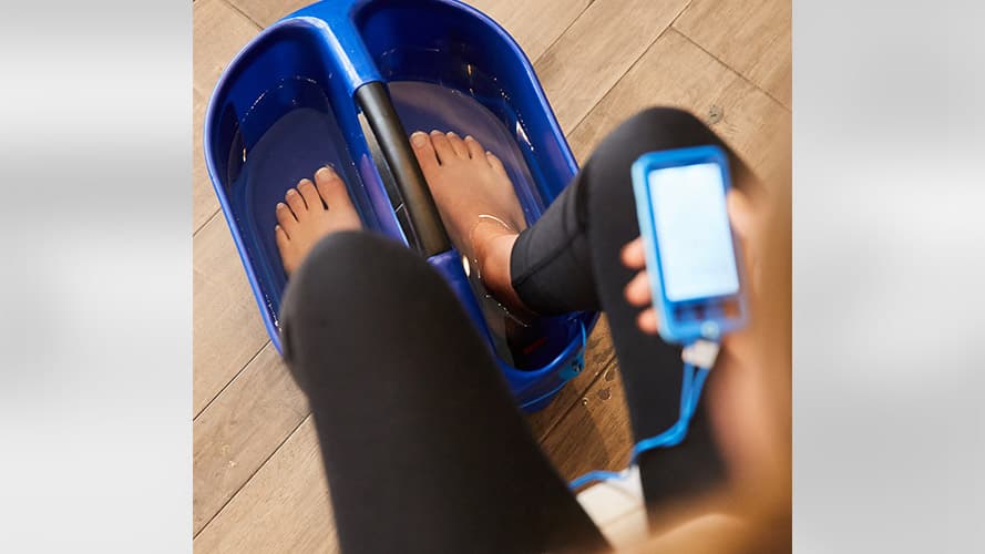 NerveSpa aquatic foot therapy in use